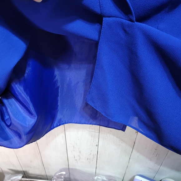 Vintage VIRGO Women's Royal Blue Layered Dress Beaded Sequins Plus Size 26 Petit - Picture 7 of 7